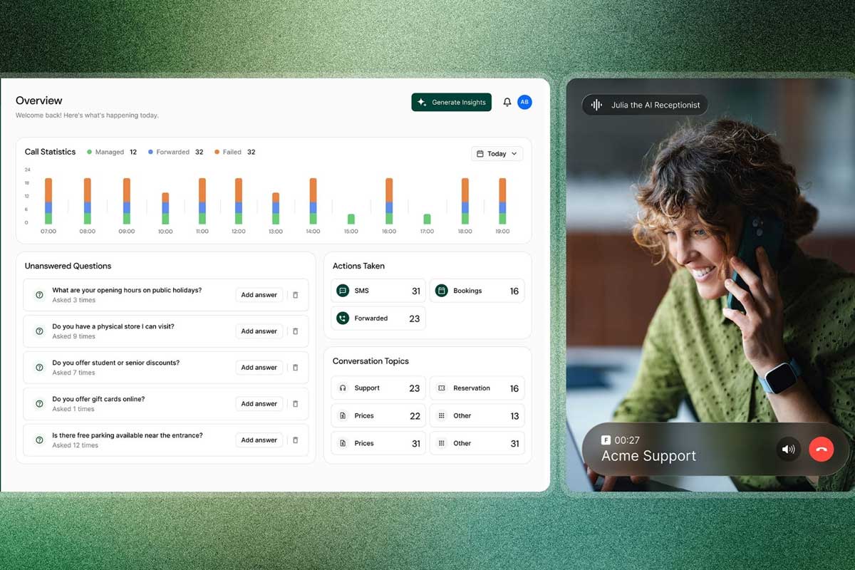 AI receptionist telefoni AI receptionist telefoni